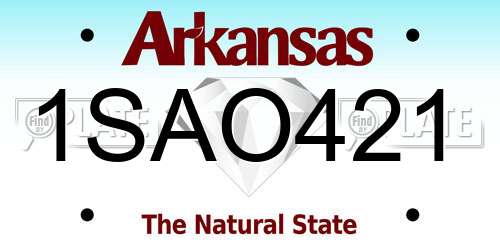 1SAO421 Arkansas License Plate