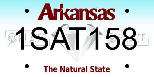 1SAT158 Arkansas License Plate