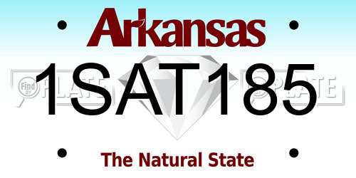 1SAT185 Arkansas License Plate