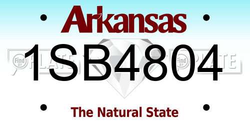 1SB4804 Arkansas License Plate