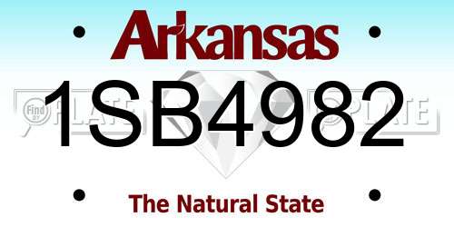 1SB4982 Arkansas License Plate