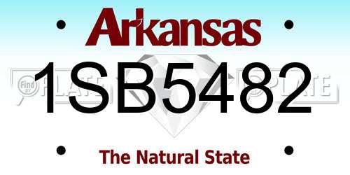 1SB5482 Arkansas License Plate