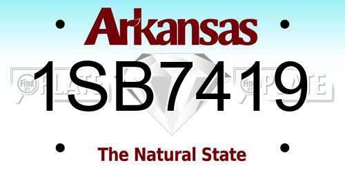 1SB7419 Arkansas License Plate