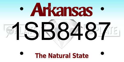 1SB8487 Arkansas License Plate