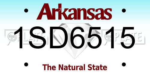1SD6515 Arkansas License Plate