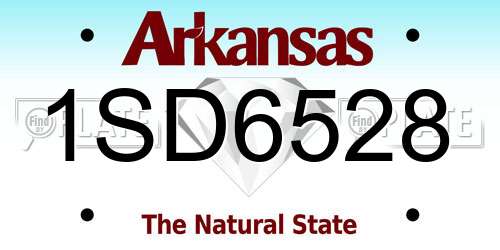 1SD6528 Arkansas License Plate