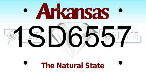 1SD6557 Arkansas License Plate