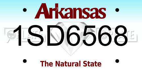 1SD6568 Arkansas License Plate