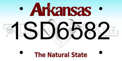 1SD6582 Arkansas License Plate