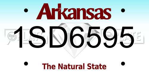 1SD6595 Arkansas License Plate