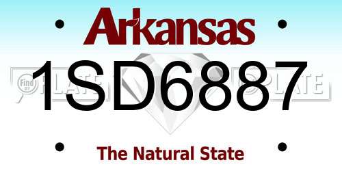 1SD6887 Arkansas License Plate