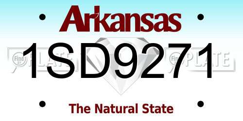 1SD9271 Arkansas License Plate