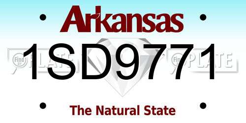 1SD9771 Arkansas License Plate