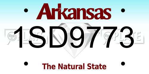 1SD9773 Arkansas License Plate