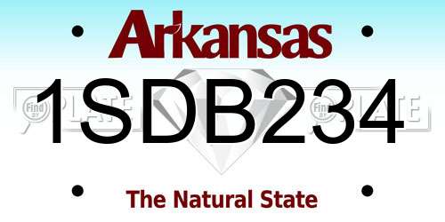 1SDB234 Arkansas License Plate