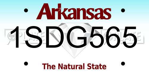 1SDG565 Arkansas License Plate