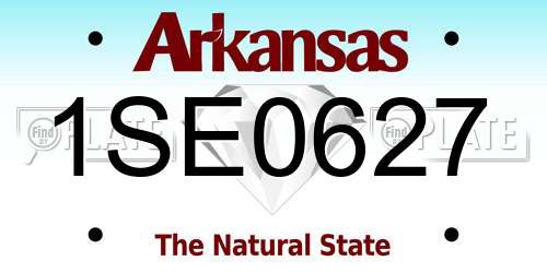 1SE0627 Arkansas License Plate