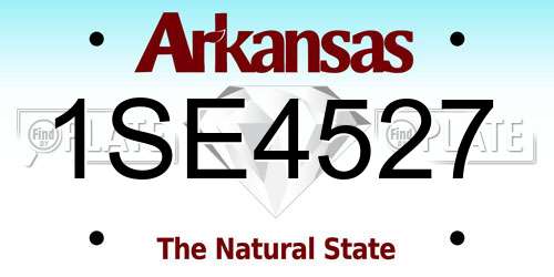 1SE4527 Arkansas License Plate
