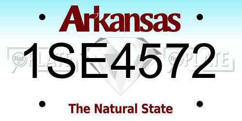 1SE4572 Arkansas License Plate