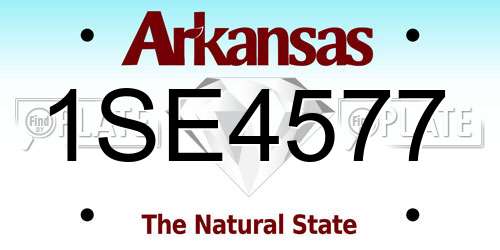 1SE4577 Arkansas License Plate