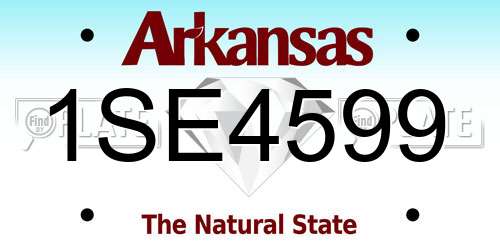 1SE4599 Arkansas License Plate