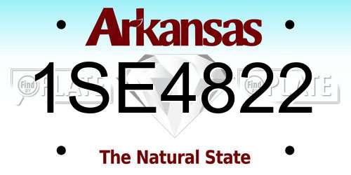1SE4822 Arkansas License Plate