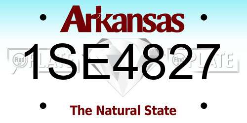 1SE4827 Arkansas License Plate