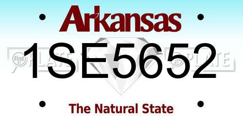 1SE5652 Arkansas License Plate