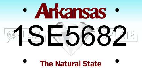 1SE5682 Arkansas License Plate