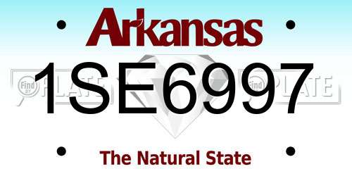 1SE6997 Arkansas License Plate