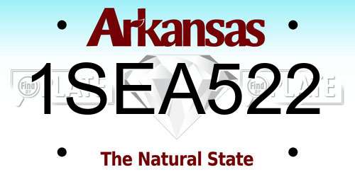 1SEA522 Arkansas License Plate