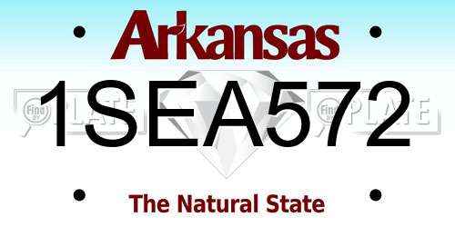 1SEA572 Arkansas License Plate