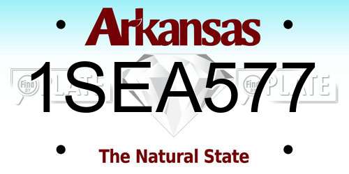 1SEA577 Arkansas License Plate