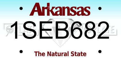 1SEB682 Arkansas License Plate