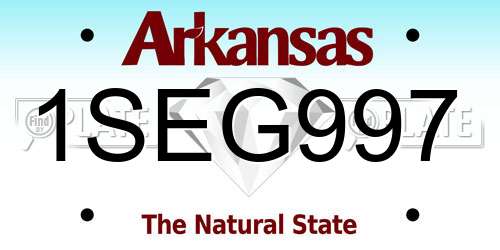 1SEG997 Arkansas License Plate