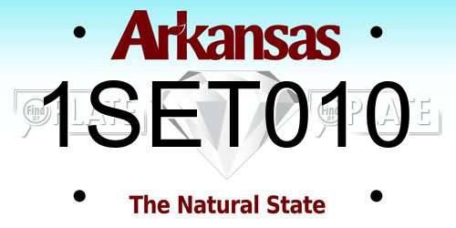 1SET010 Arkansas License Plate
