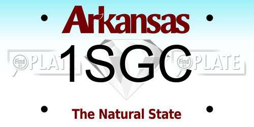 1SGC Arkansas License Plate