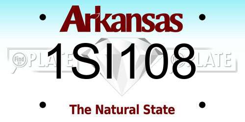 1SI108 Arkansas License Plate