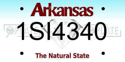 1SI4340 Arkansas License Plate