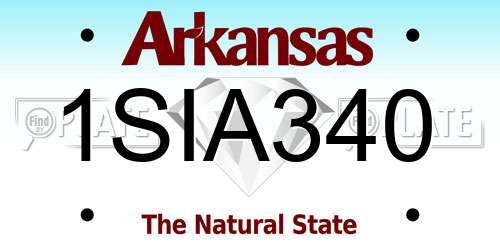 1SIA340 Arkansas License Plate