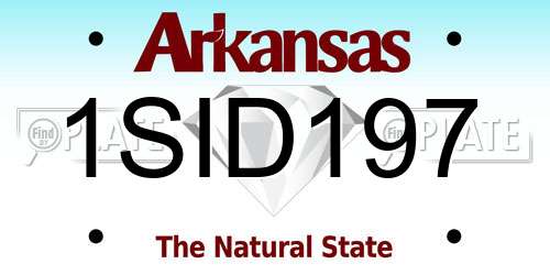 1SID197 Arkansas License Plate