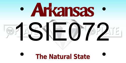 1SIE072 Arkansas License Plate