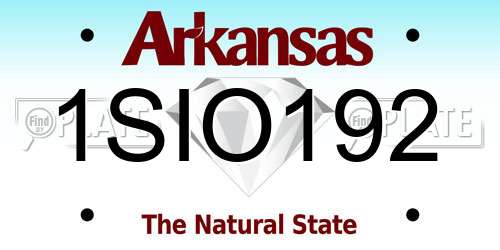 1SIO192 Arkansas License Plate