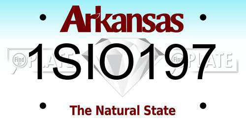 1SIO197 Arkansas License Plate