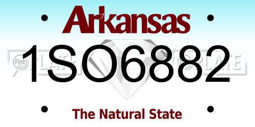1SO6882 Arkansas License Plate