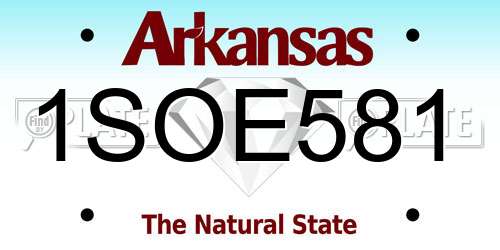 1SOE581 Arkansas License Plate