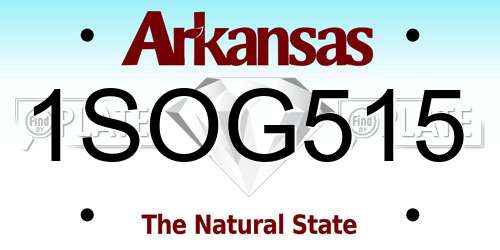 1SOG515 Arkansas License Plate