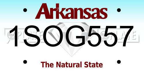 1SOG557 Arkansas License Plate