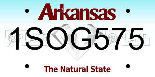 1SOG575 Arkansas License Plate