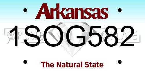 1SOG582 Arkansas License Plate